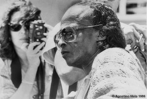 Paola Bensi e Miles Davis 1986 - foto di Agostino Mela2